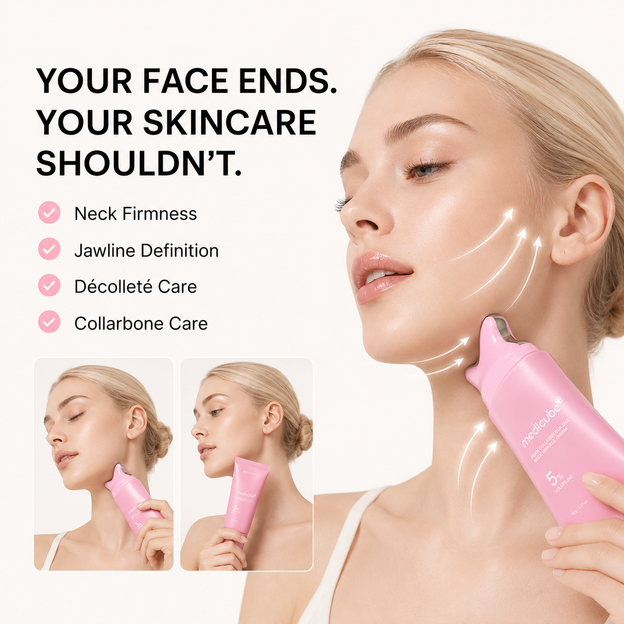 medicube PDRN Collagen Gua Sha Neck Wrinkle Cream